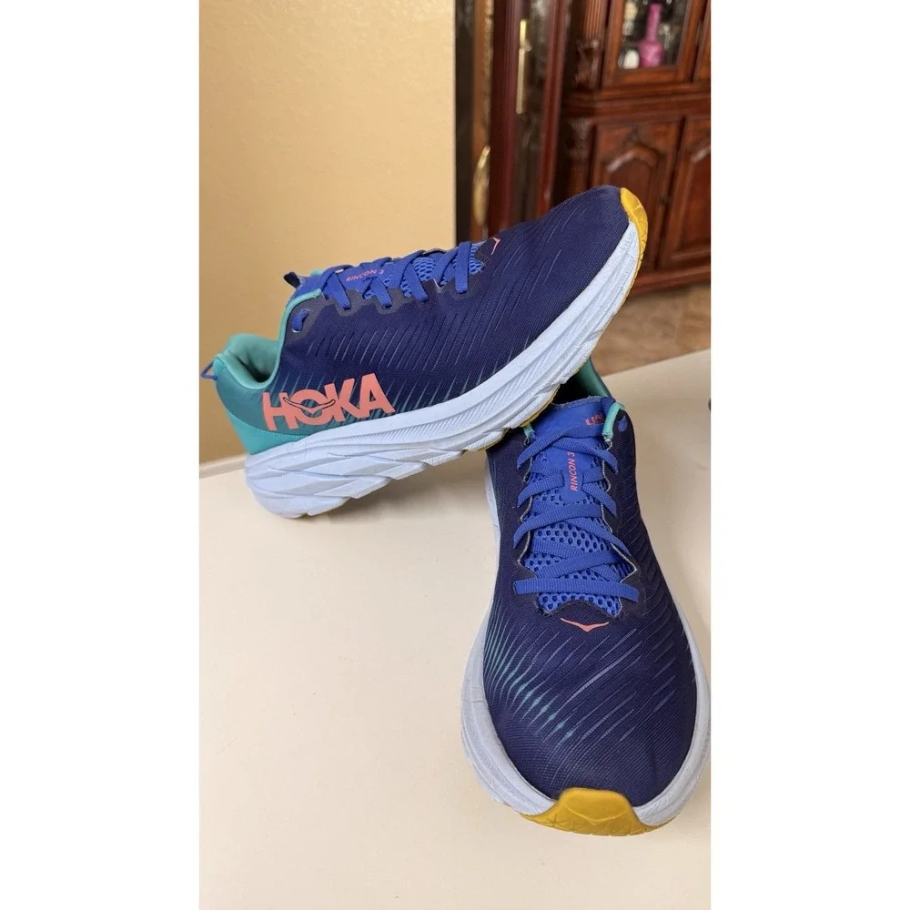HOKA Rincon 3 Women's Running Shoes US 11 Blue Teal Road Athletic Sneakers